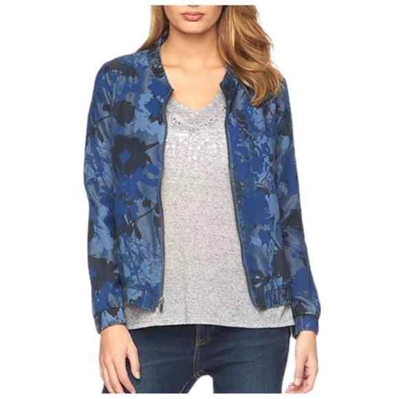 JUICY COUTURE Chambray Floral Bomber Jacket - Picture 3 of 8